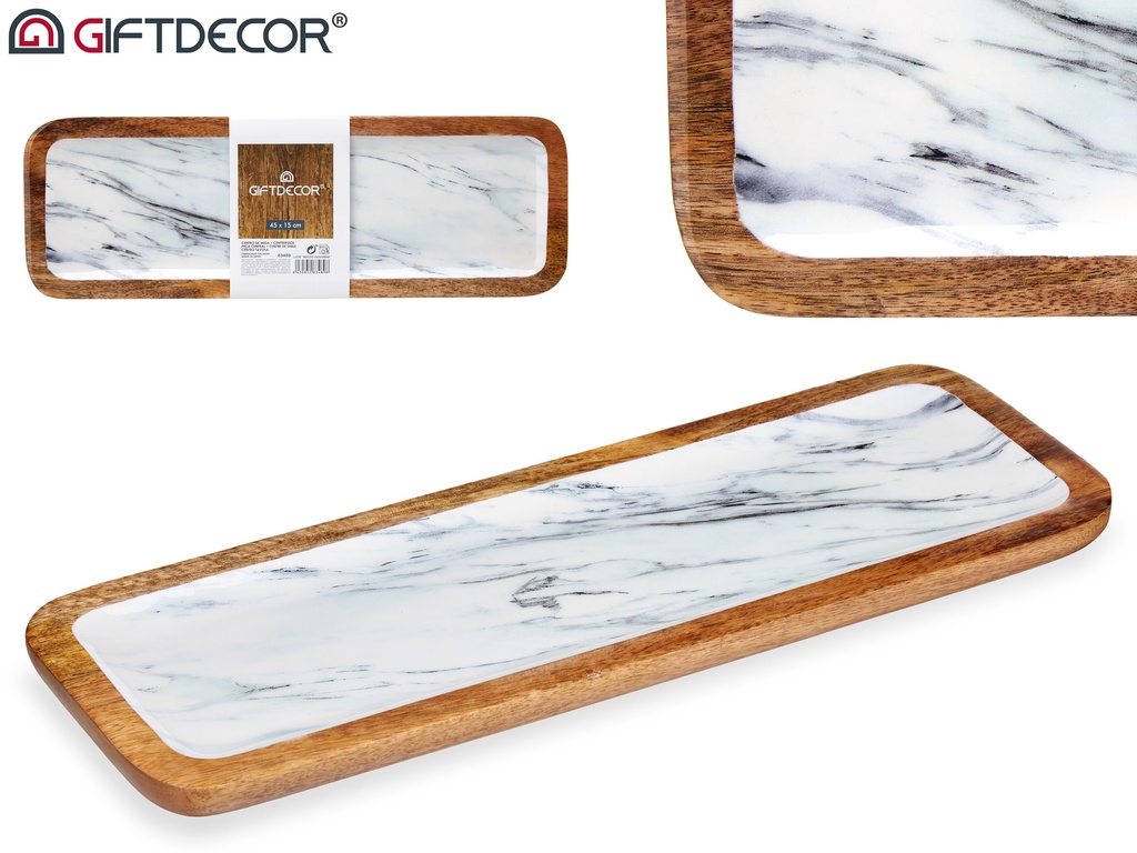 Centre de table grand 45x15 marbre blanc