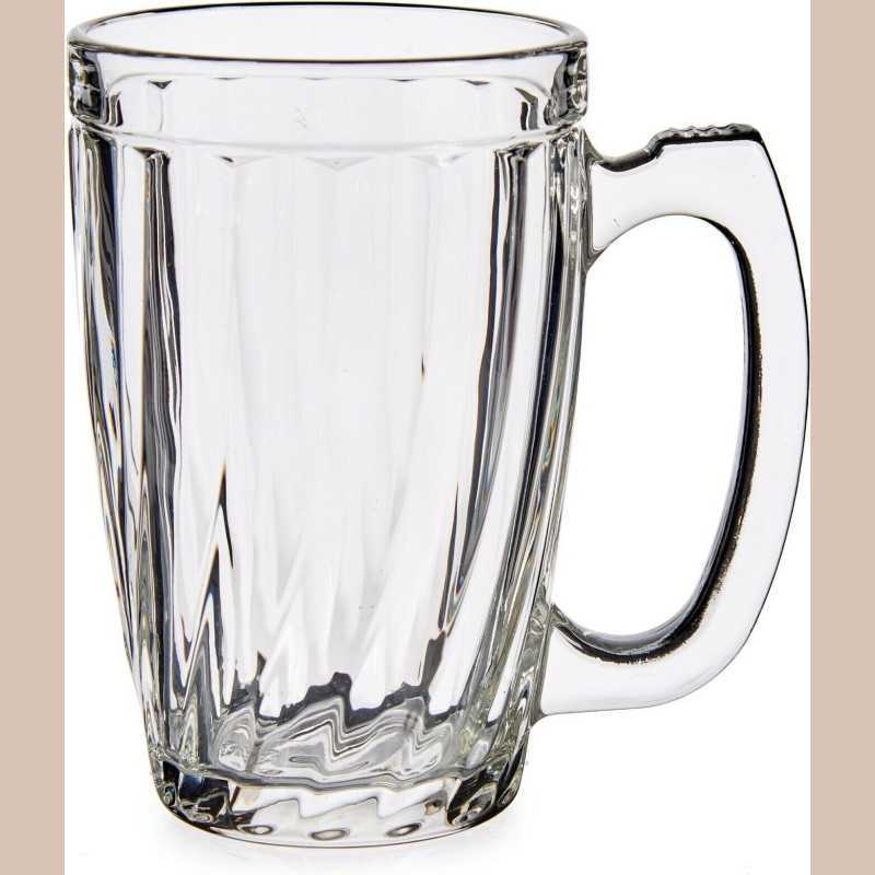 Pichet mug verre 340ml rayures