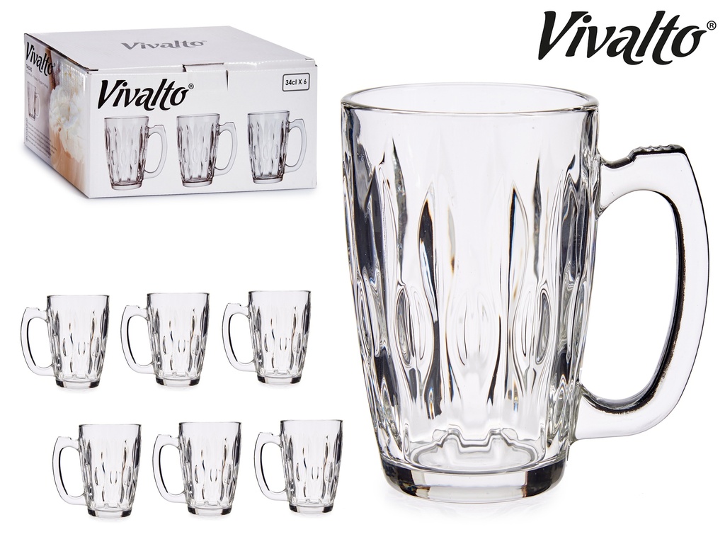 Pichet mug verre abstrait340ml 