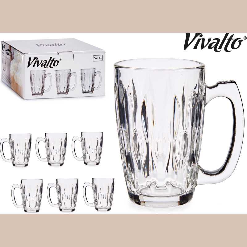Pichet mug verre abstrait340ml 