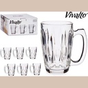 Pichet mug verre abstrait340ml 