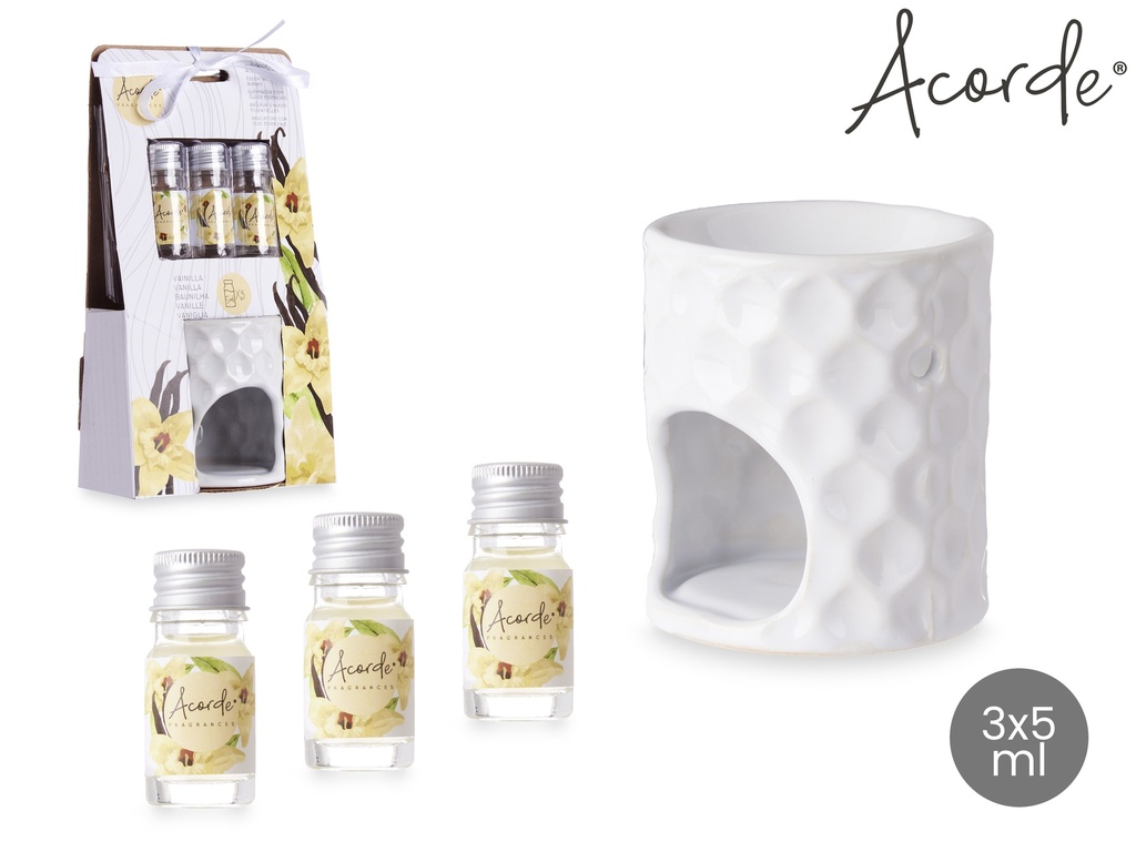 Set bruleur 3 fragances 5ml vanille