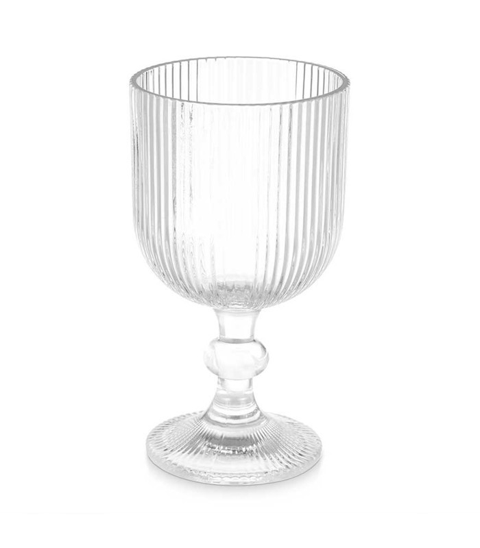 Coupe a eau 370ml transparent rayures