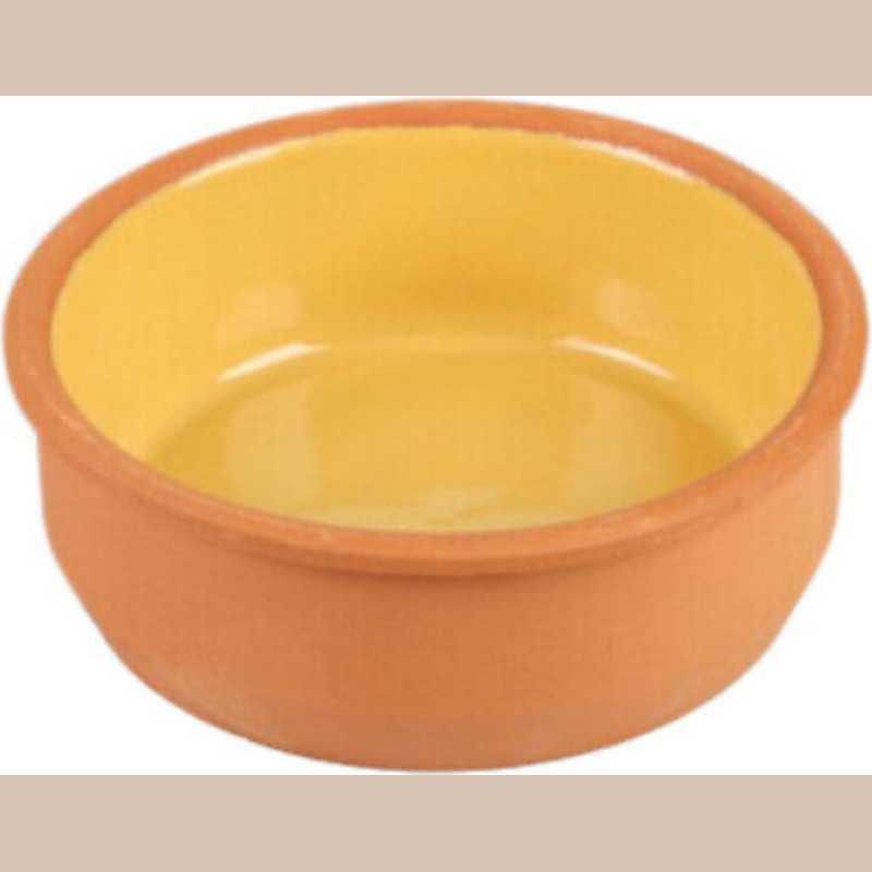 Ramequin argile 8 cm couleur moutarde 