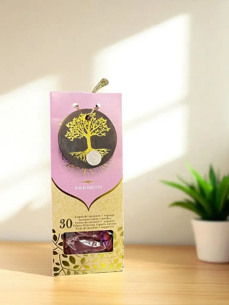 30 cônes d encens support en bois wild fruits
