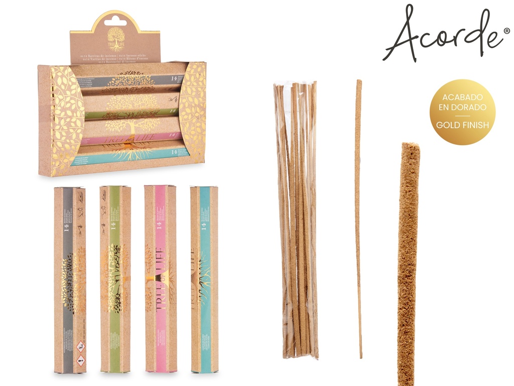 Set 4 packs d encens 14 unités assort