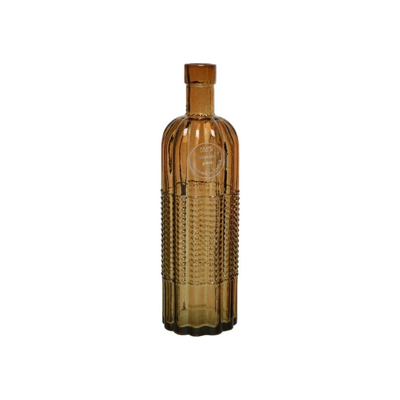 Vase verre recycle-marron