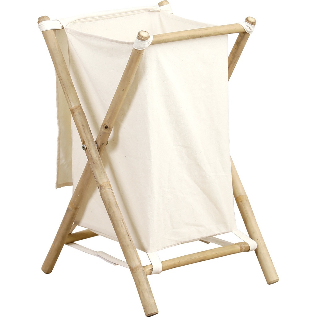 Paniere a linge canne de bambou pliable - bambou