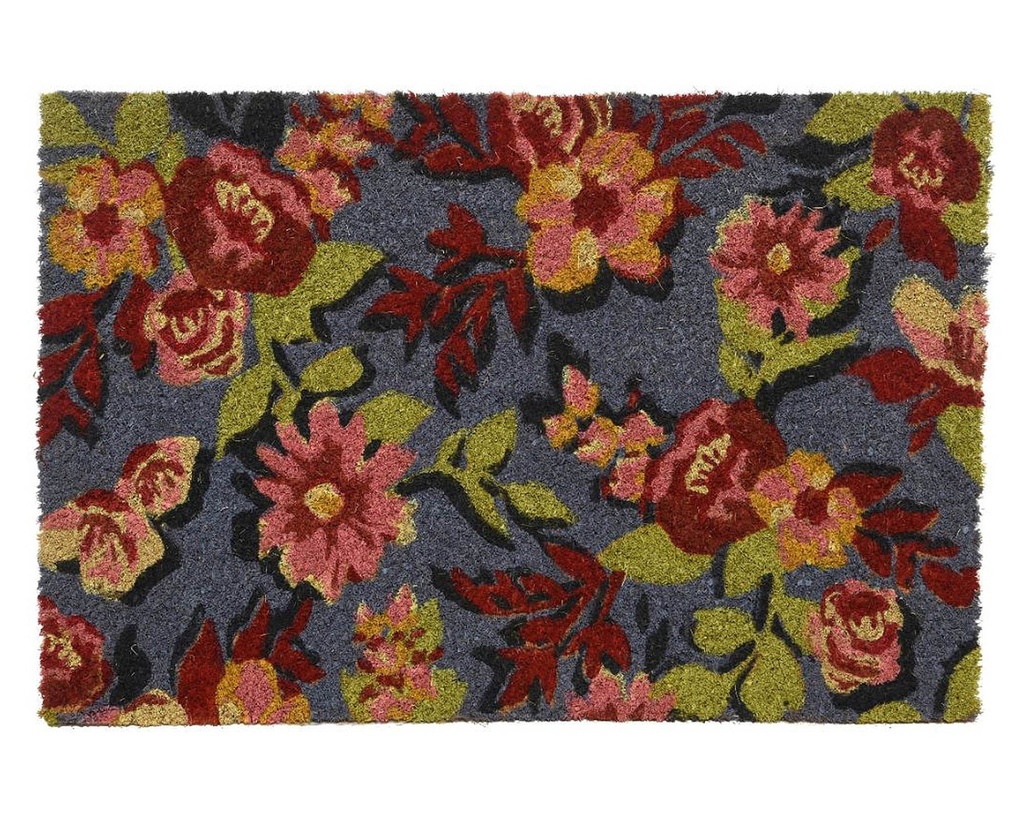 Paillasson fibre de coco - fleurs