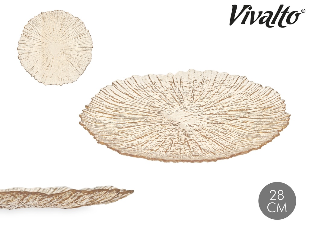 Assiette plate 28cm ambre