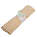 10 ronds de serviette botanique rose gold papier texturé 16x4cm