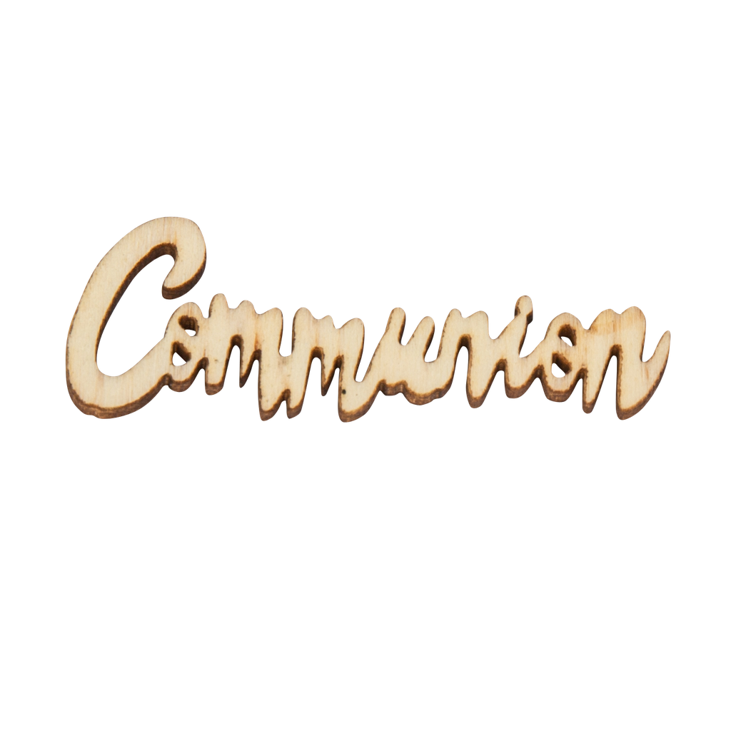 12 deco en bois communion 5x2cm