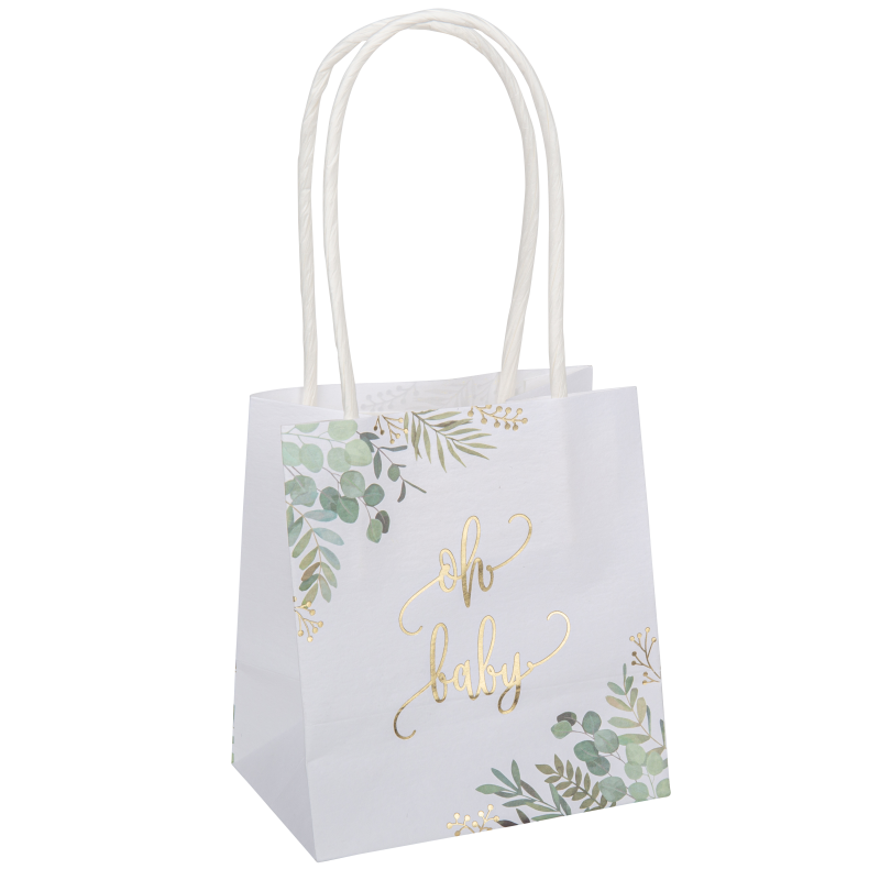 6 sacs oh baby vegetal et or 11x10x 7cm