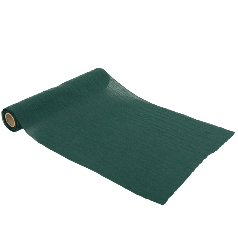 Chemin de table mousseline vert sapin 28cmx5m