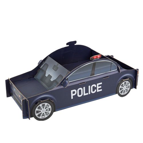 Présentoir voiture de police carton marine 55x22x22cm