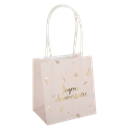 4 sacs boho joyeux anniversaire blu sh et or 10x11x7cm + anses