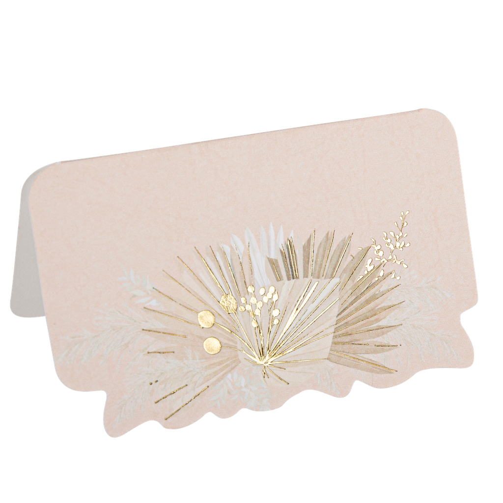 8 marque-places boho blush et or 8x 4,7cm