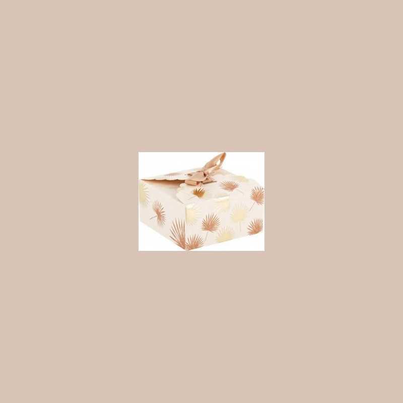 10 contenants exotique mood sable, camel et or 7 * 3,5 cm+ ruban