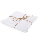  4 serviettes gaze de coton blanches