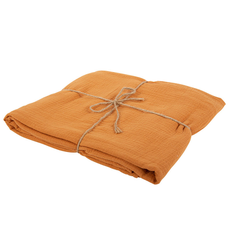 Nappe gaze de coton terre brulée lavable à 30degres 1,30x2,40m