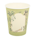 8 gobelet tropical peacock dégradé de vert amande et or 255ml