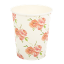 8 gobelets romantique flowers blancs et dégra