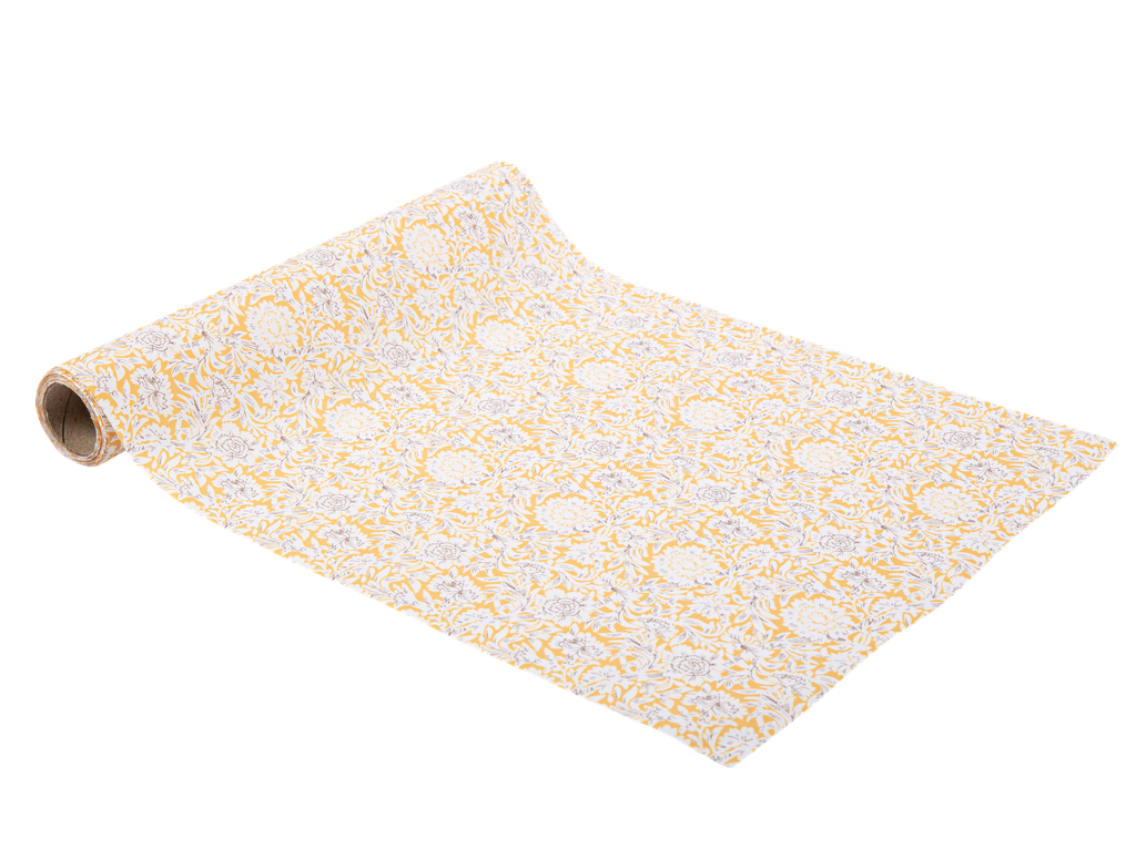 Cdt toile de jouy tissu ocre 28 cm x 5 m lavable