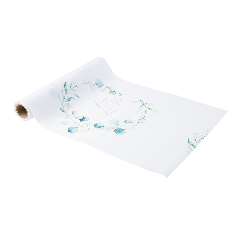 Cdt pour la vie sauge green tissu b lanc et or 28