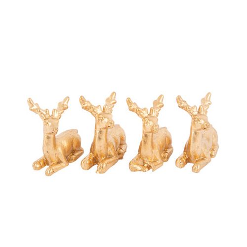 4 cerfs résine or 3x3cm
