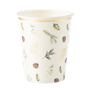 8 gobelets forêt enchantée blanc, v ert, marron 255 ml