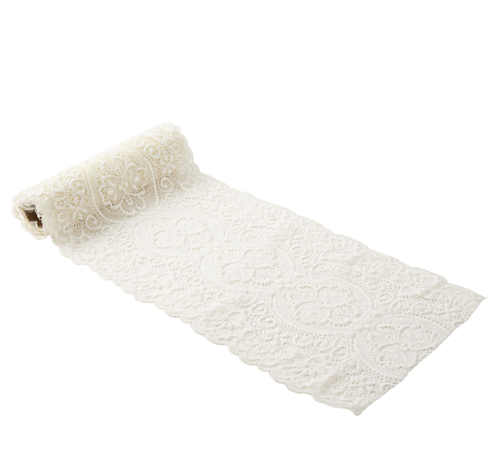 Chemin de table l'absolu dentelle crème 18cmx3m