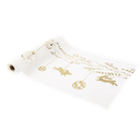 Cdt lapins de paques mousseline blanche et or 2 