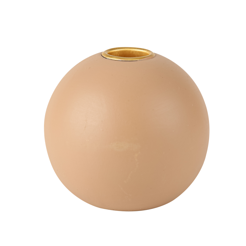 Bougeoir kamila ceramique camel diam 8.2 x 9 cm