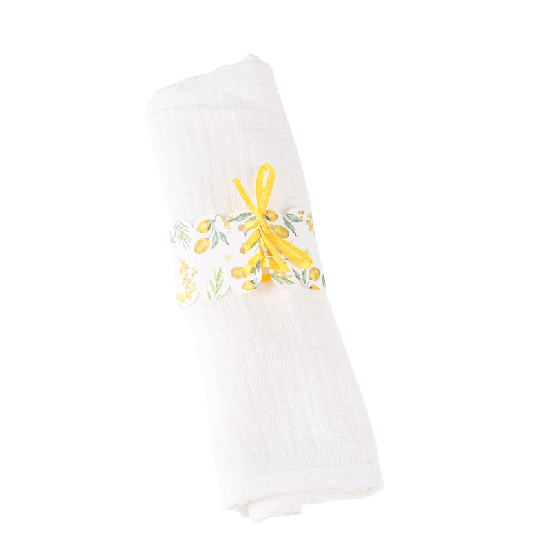 10 ronds de serviette mimosa, citro ns, et feuilla