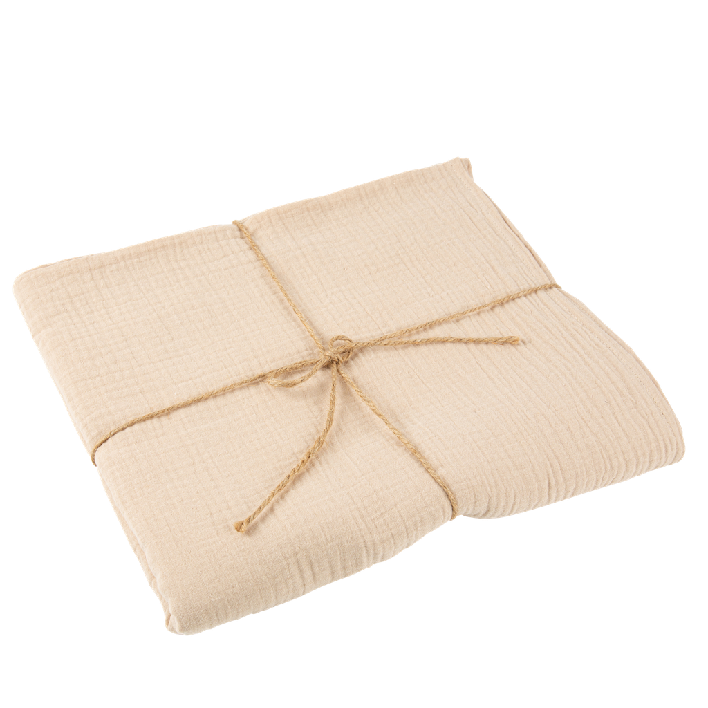 Nappe gaze de coton lin 1.30 x 2.40m lavable a 30 degres