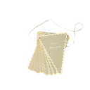 Guirlande "joyeux anniversaire" jolis pois papier vert sauge or et paillettes or 3,30m