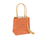 4 sacs à cadeaux jolis pois "joyeux anniversaire" papier terracotta, or 