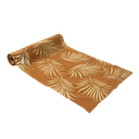 Chemin de table tropicool mousseline cognac et or 28cmx5m