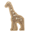 16 serviettes girafe safari kraft moka et or 32 x 21 cm - 3 plis