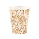 8 gobelets tropicool carton blanc, camel et or 255ml