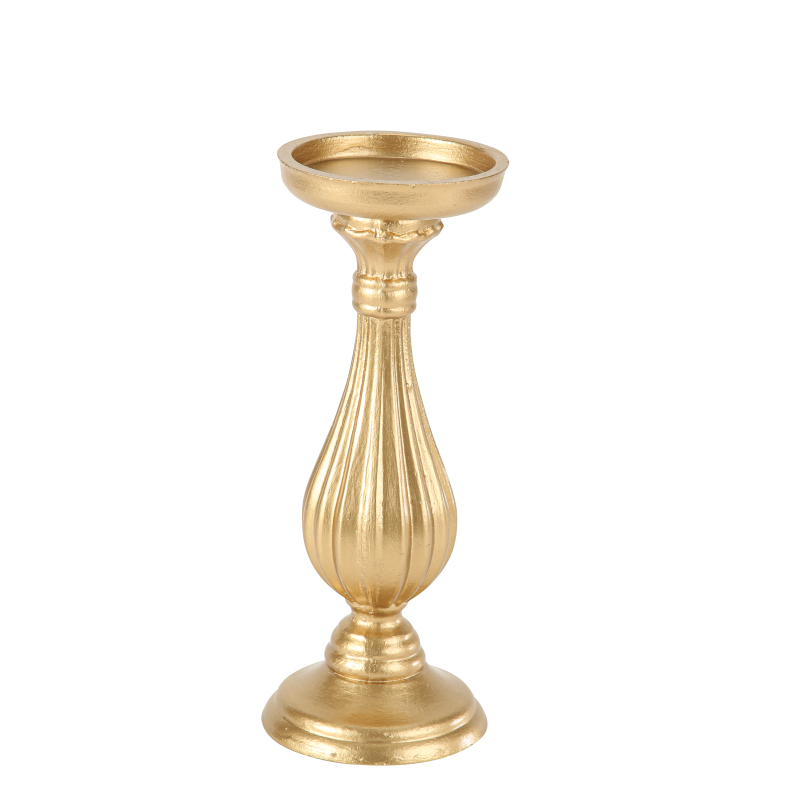 Bougeoir baroque or mat  10,5x28,5cm