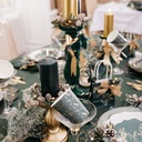 8 Gobelets Green Chic Carton Vert Anglais, Blanc et Or 255ml