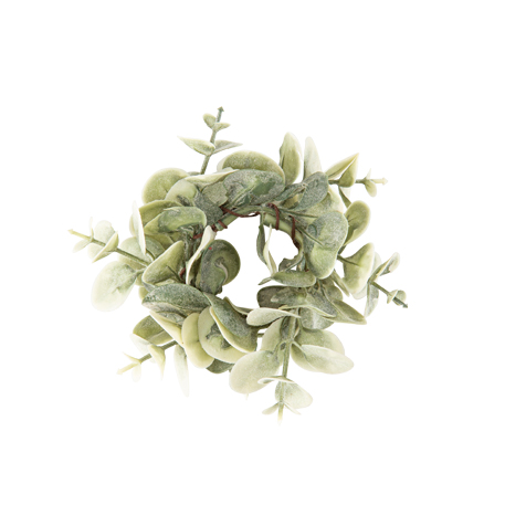 Rond de serviette eucalyptus vert enneigé ø13cm