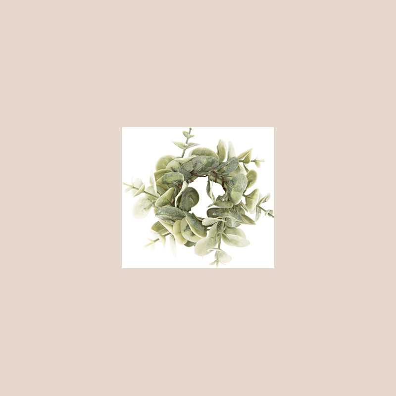 Rond de serviette eucalyptus vert enneigé ø13cm