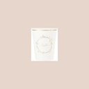 8 gobelets baptême carton crème et or 255ml 