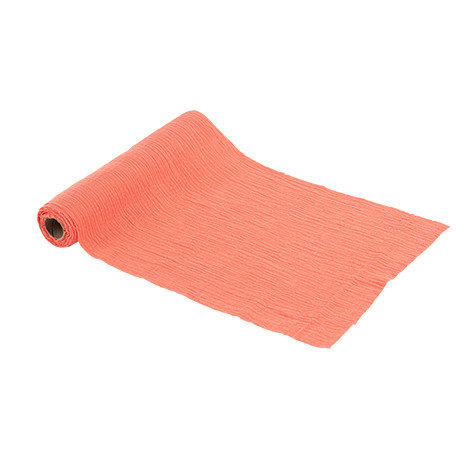 Chemin de table gaze de coton corail 30cmx3m