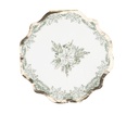 16 Serviettes Vintage Christmas Papier Blanc, Vert Anglais et Or 32x32cm - 3 Plis