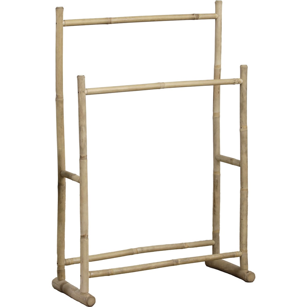 Porte serviettes en canne de bambou 2 barres a monter - bambou