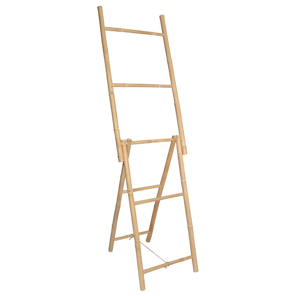 Porte serviettes echelle pliable bambou 5 barres - bambou
