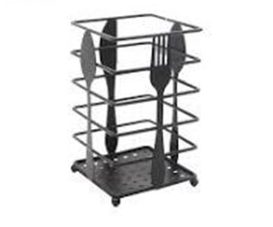 Porte couvert carre metal noir  "maneo"